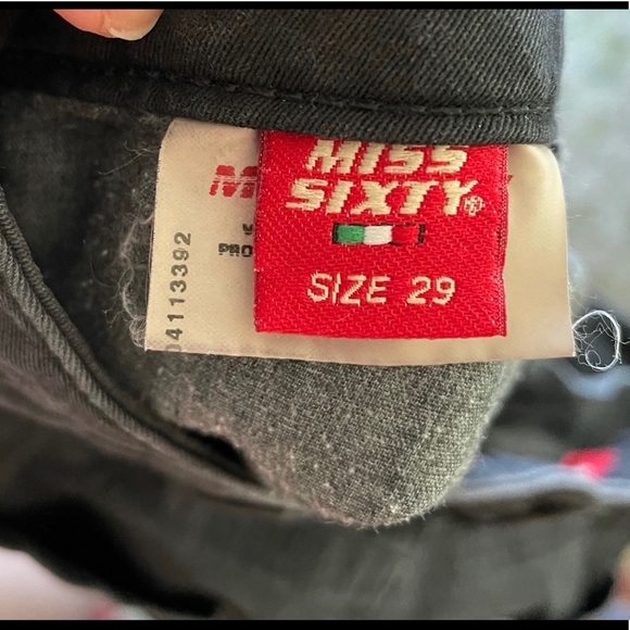 VINTAGE Y2K MISS SIXTY MARY J BLACK LOW RISE BOOTCUT FLARE JEANS size 29 - Picture 5 of 5